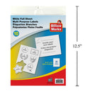 Etiquetas de hoja completa de 10 piezas, 8.5 "x11", multipropósito