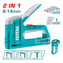 Grapadora 2 en 1 de Fuerza ajustable. Longitud: 6-14mm Con 500 grapas. Compatible con: THT39105