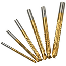 Juego 6 pzas brocas sierras fracturadas Revestidas en titanio 3/4/5/6/6.5/8mm