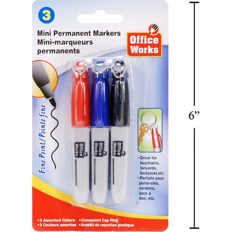 Mini marcadores rotuladores de 3 piezas