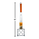 Canasta de asado Camping 20 " Mango de madera, cromado S'more Basket