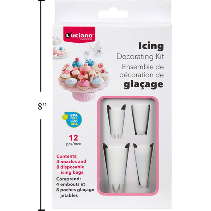 Kit de decoración de glaseado para dulces y tortas de 12 piezas Lucian