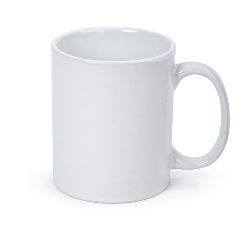 Taza sólida de gres Luciano de 11 oz, blanco