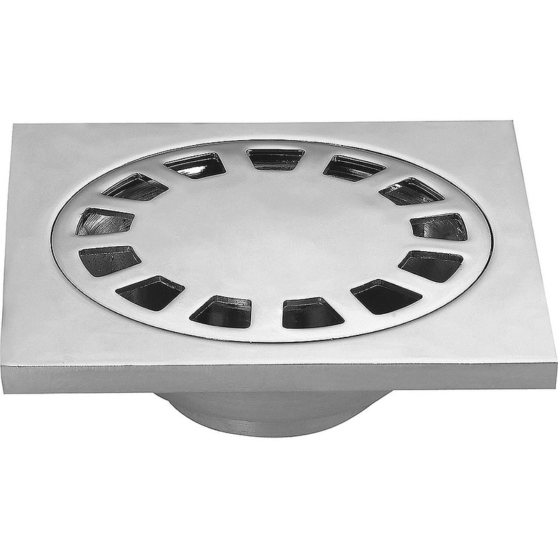 Rejilla para piso Drenaje cromada 4" x4". NESSATI