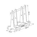 Racks de vidrio chico 180x100 x60 cm. Peso max 750kg. Para armar rapido.  (D5H012.2)