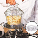 Cesta plegable de acero inoxidable multiproposito, 23.5x9.5Cm