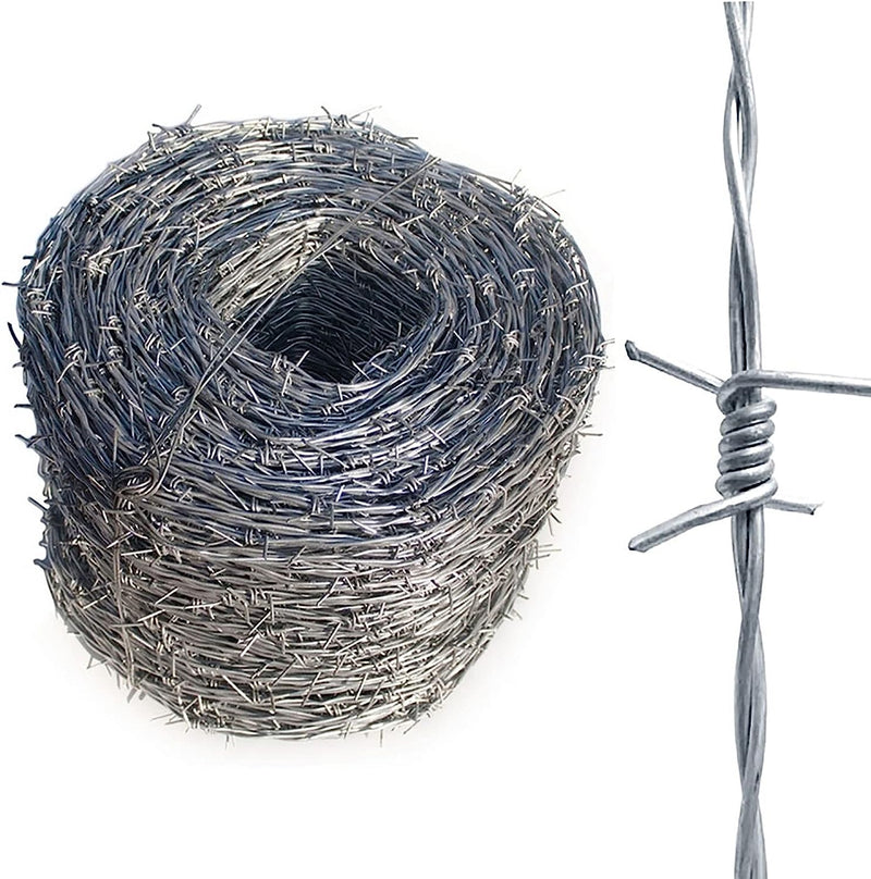Alambre de puas calibre 16.5 de 300m zincado 60Gr Mt2 clase I (Amarillo estandar) 12.7 kg