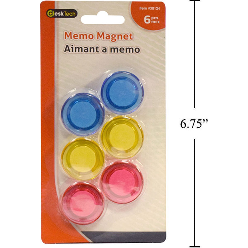Desk Tech 6-pc Memo Magnetos para notas