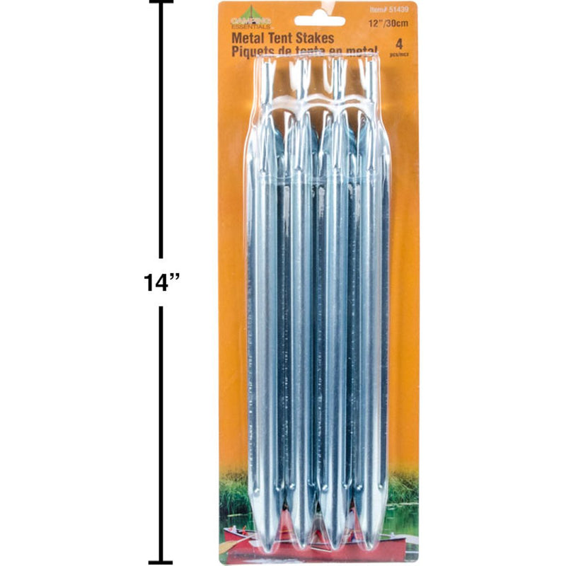 Estacas de metal para tienda de campaña carpa, 4pk-12 "