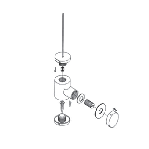 Conector vidrio-vidrio 2 vias 8-10mm. (hollo para cable) (C-C3200B-04/19).