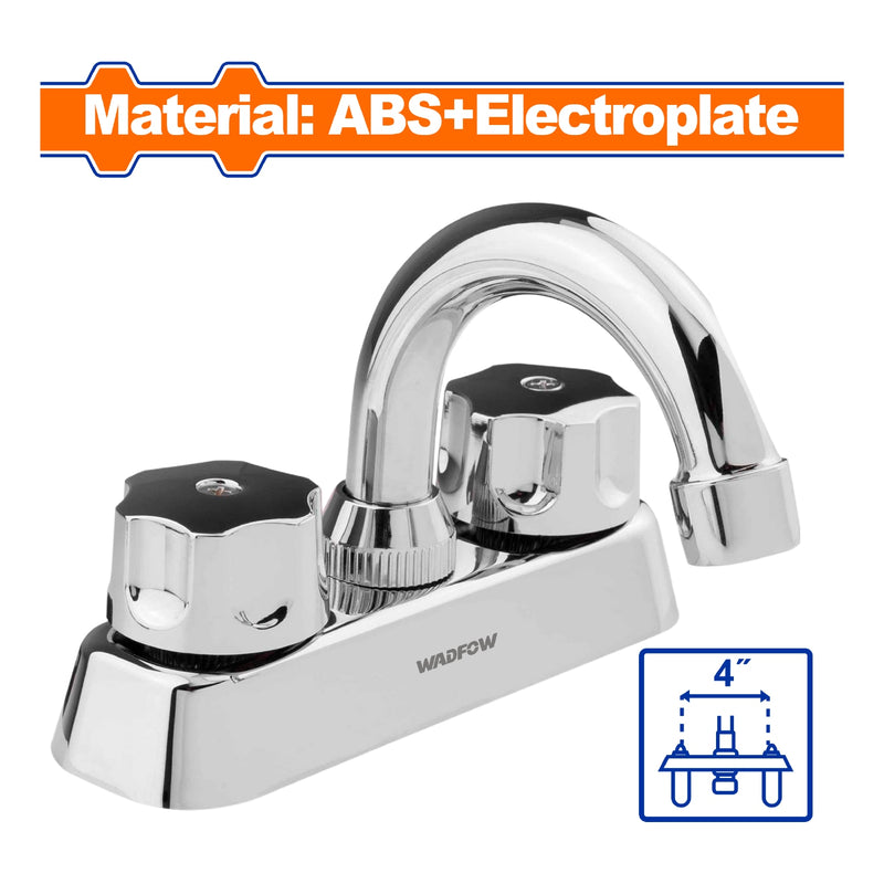 Llave para Lavamanos 4" Material: ABS Modo frío y caliente. Grifo para lavabo.