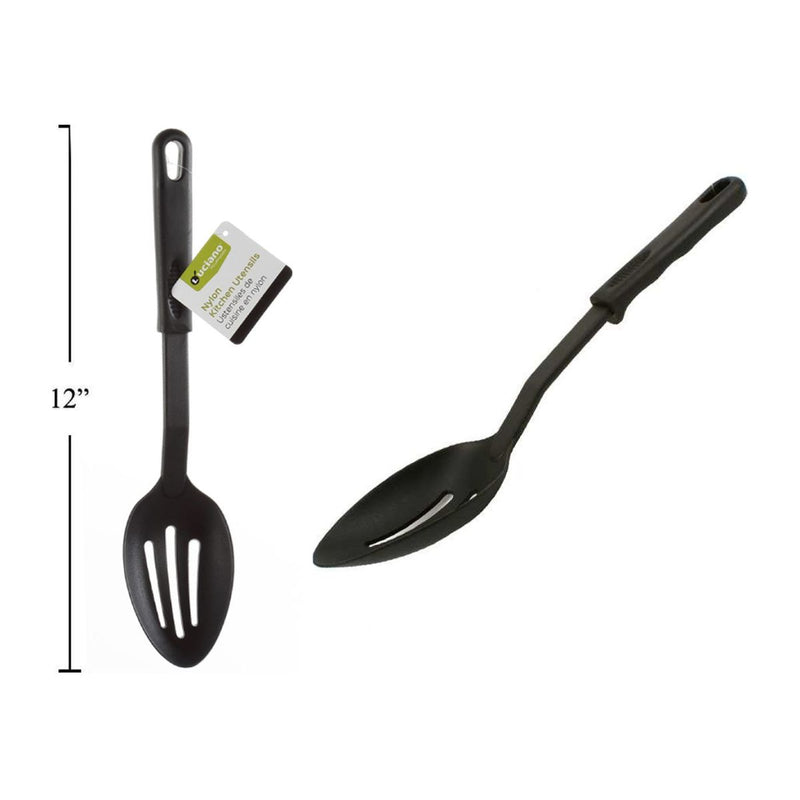 Cuchara ranurada de nailon Luciano, etiqueta