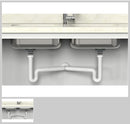 Trampa PVC sifón doble 1 1/2" FLEXIBLE para fregadero tipo Y de 2 vias NESSATI