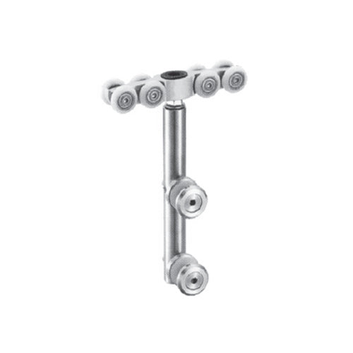 Rodachines para puertas de vidrio 10-12mm. Incluye 2 rodach y acces.Sat 130kg/par. riel TD-AL03