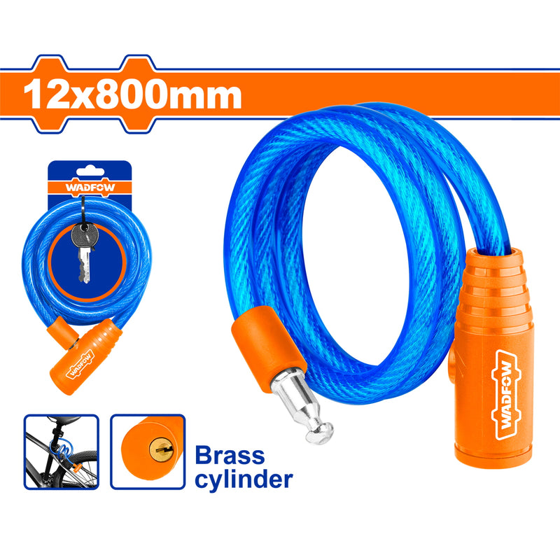 Cadena de Seguridad para bicicleta de 12 x 800mm. PVC. Incluye 2 llaves.