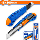 Exacto Plástico. 18x100mm. Bloqueo automático. Con pulsador plano