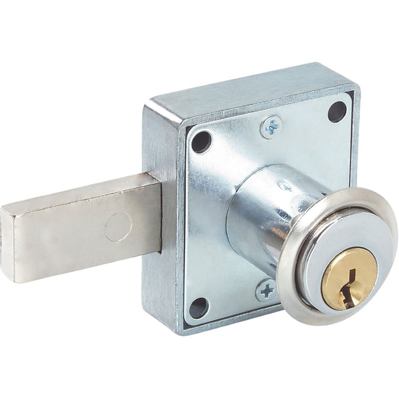 Cerradura mueble cuadrad cilindro largo cromo brillante Lock