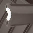 Silla plástica Barú con brazos, color mocca