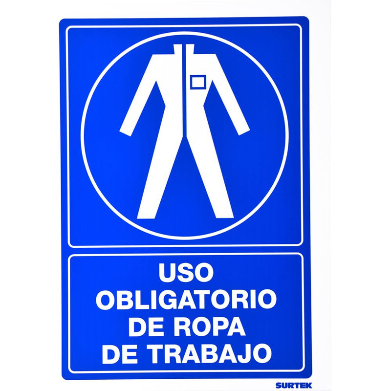 Letrero "Ropa de trabajo" Surtek