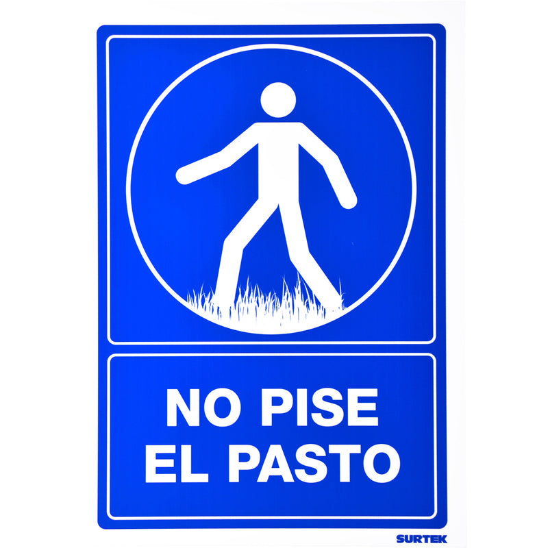 Letrero "No pise el pasto" Surtek