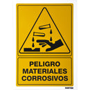 Letrero "Materiales corrosivos" Surtek