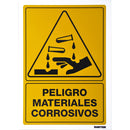 Letrero "Materiales corrosivos" Surtek