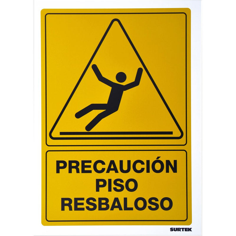 Letrero "Piso resbaloso" Surtek