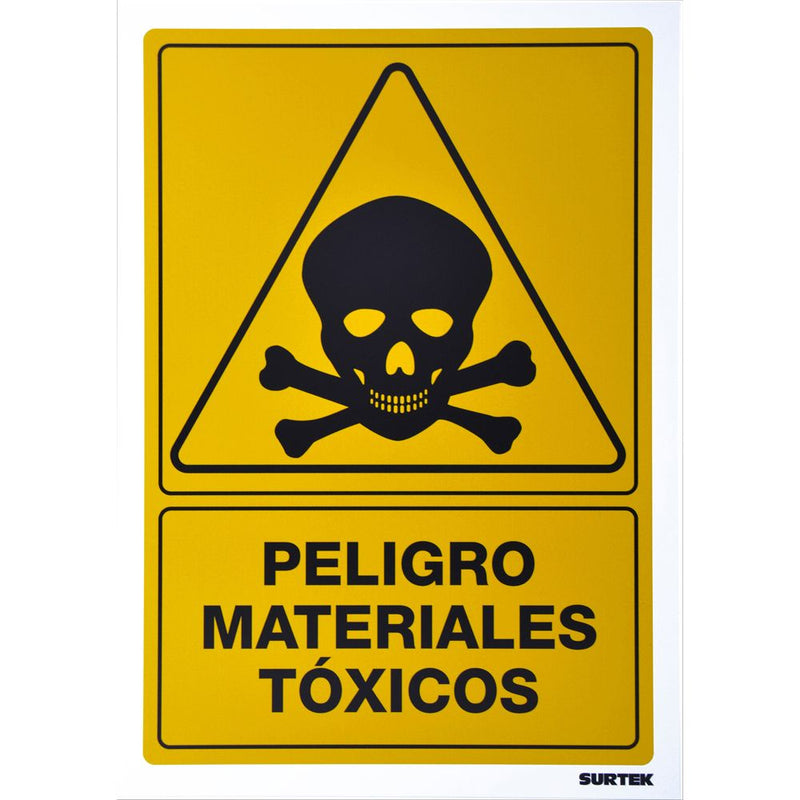 Letrero "Materiales tóxicos" Surtek