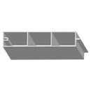 Perfil Lama para Puertas - Fijos - Portones. Espesor 1.2 mm. Largo 5.85 mts. Acabado Silver