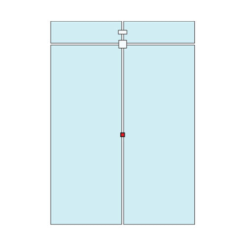 CONECTOR VIDRIO -VIDRIO.  SATINADO