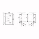 Bisagra ducha vidrio-vidrio 90° Ajustable Bronce niquelado alta calidad. Garantia 10 años