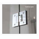 Bisagra ducha vidrio-vidrio 90° Ajustable Bronce niquelado alta calidad. Garantia 10 años