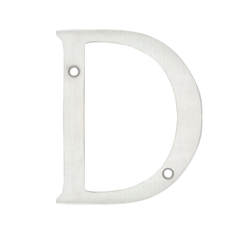 Letra D slim 4" cromo satinado Lock