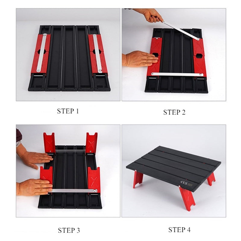 Mesa plegable chica portátil para acampar