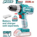 Taladro inalámbrico de 1/2" 20V Función de Impacto. No incluye batería ni cargador.