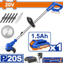 Desmalezadora de Hierba Inalámbrica 20V. Velocidad sin carga:8500/min. Incluye batería y cargador.