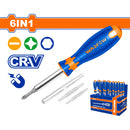 Destornillador 6 en 1 PH1 + SL5 PH2 + SL6 Punta reversible magnética con mango. Juego