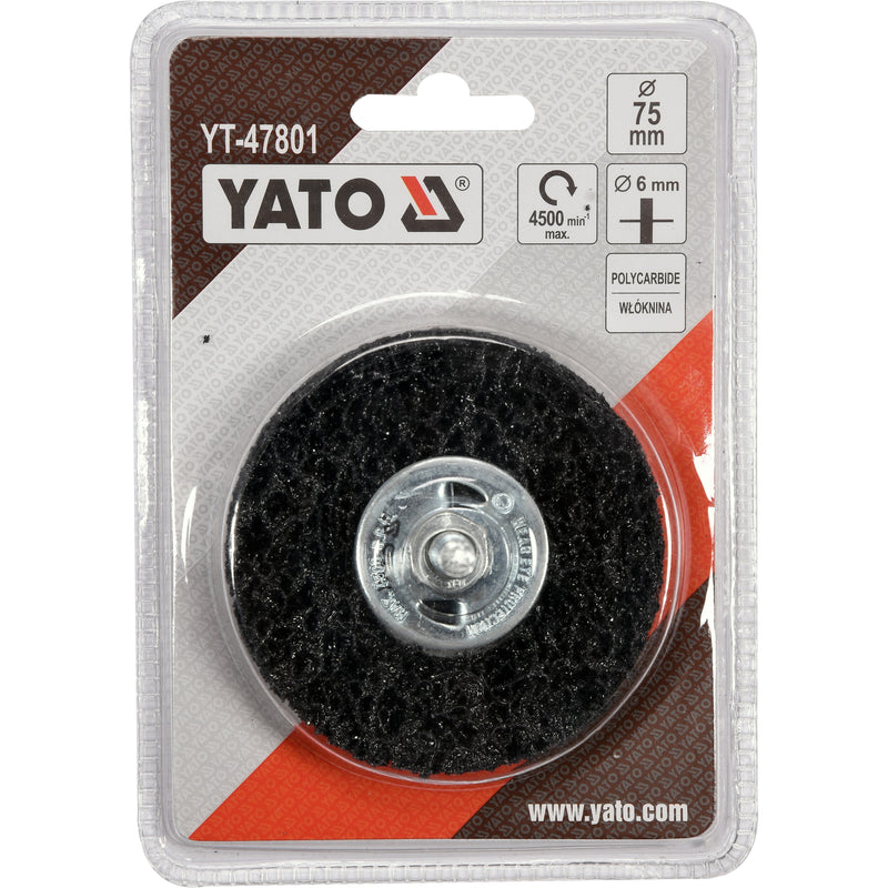 Rueda Nylon negra abrasiva cepillo circular para taladro 3" elimina óxido, pintura