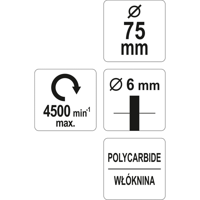 Rueda Nylon negra abrasiva cepillo circular para taladro 3" elimina óxido, pintura