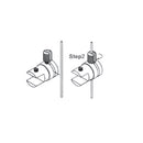 Soporte cable-repisas sencillo.