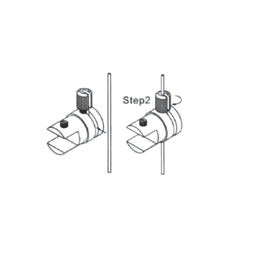 Soporte cable-repisas sencillo.