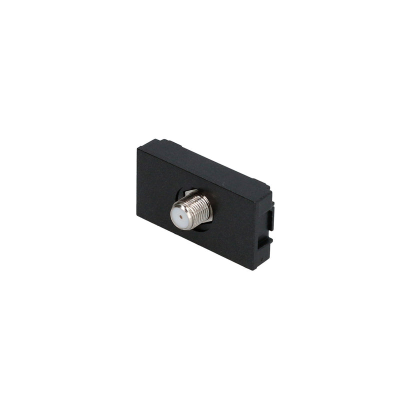 Toma de TV negro para interruptores 1/3 Surtek.