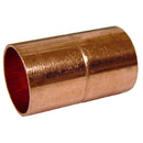 Coupling de cobre de 1/2" con tope