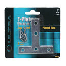 (Par) Placas en T de unión galvanizadas de 3"