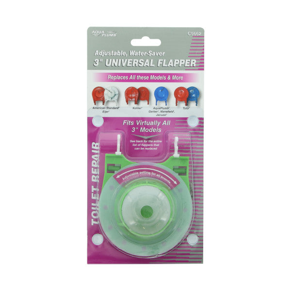 Flapper universal para tanque de inodoro de 3"