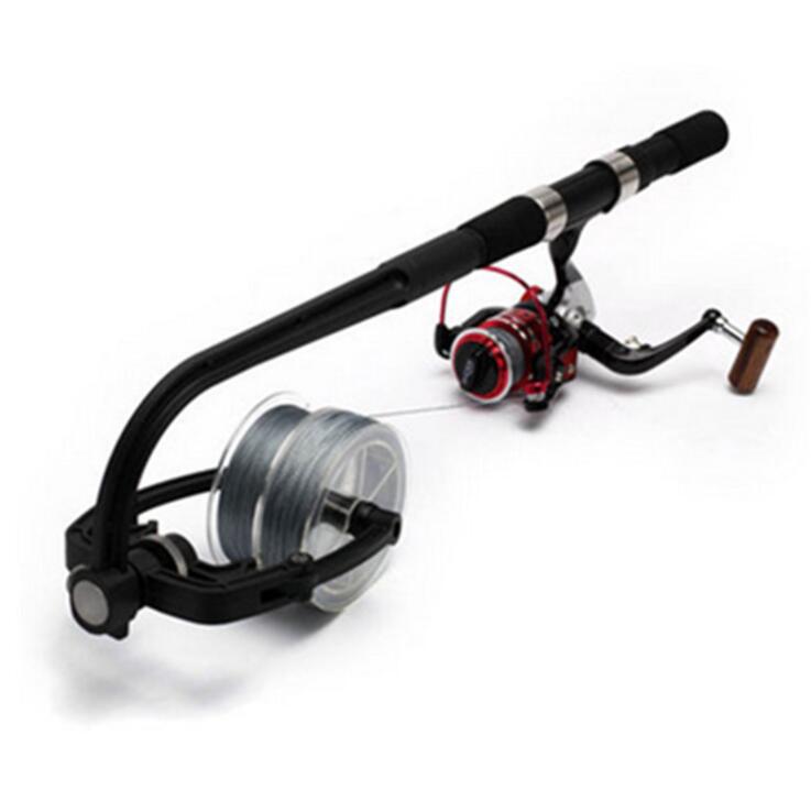 Caña giratoria para carga de linea de pesca