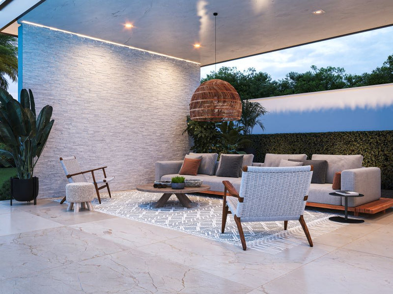 Piedra Flexible Art Stone white panel 570 x 270 mm (6 - 10 mm) 16 Pc/ box (2.46 m2)