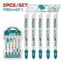 Hojas para sierra caladora Tipo U para madera. 74mm. (6 dientes por pulgada) Set de 5