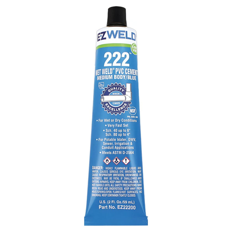 Pegamento para PVC EZ WELD 222 (2 oz). de tubo