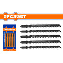 Hojas para sierra  caladora HCS Velocidad en Madera. 74mm. (6 dientes) Set de 5 pzas. Dientes mixtos.